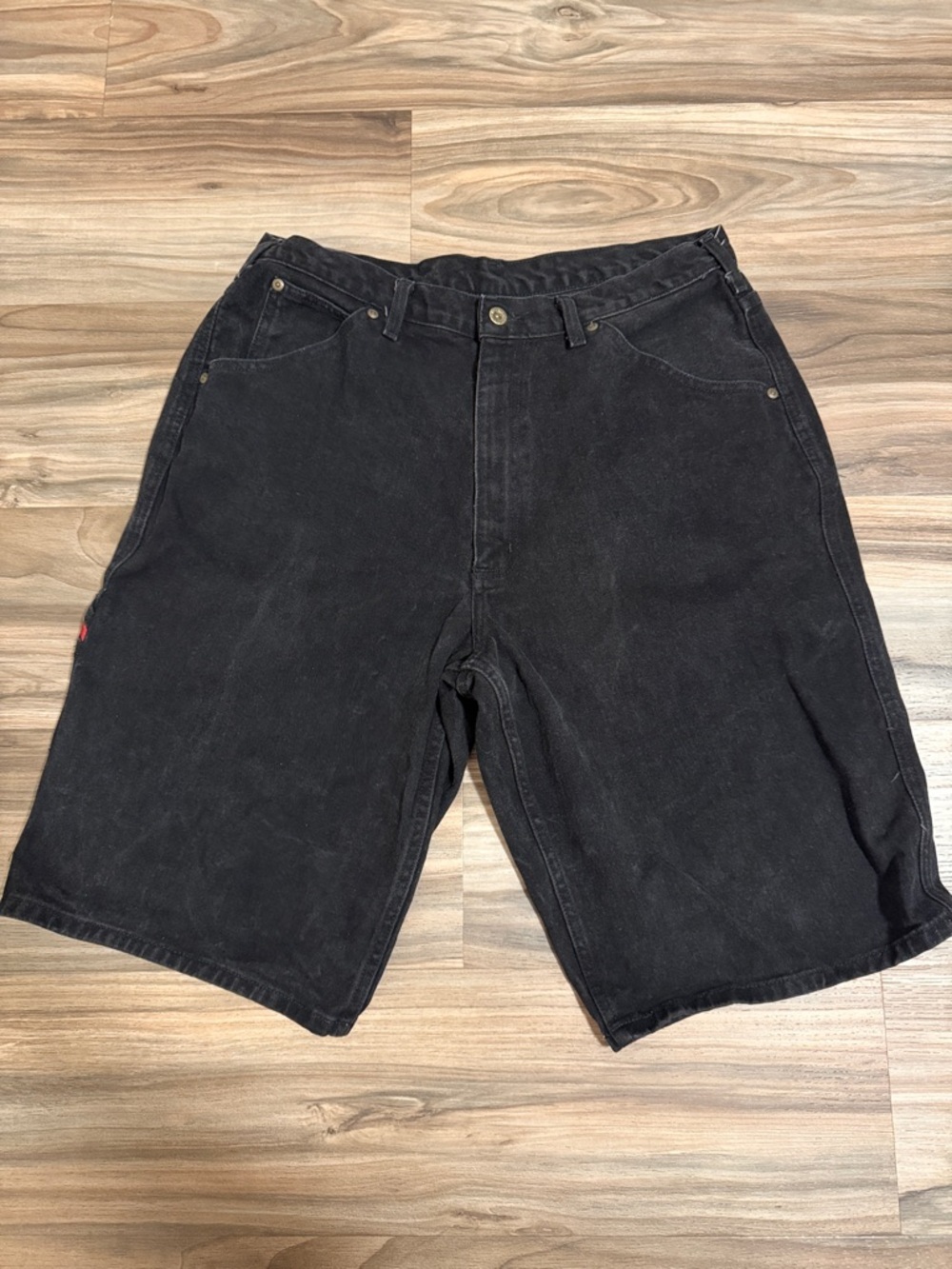 POLO RALPH LAUREN Men’s Carpenter VTG Baggy Loose Jean Shorts Black Wash Sz. 33